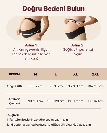 Annelora Hamile Destek Bandı — Ayarlanabilir Bel ve Karın Desteği
