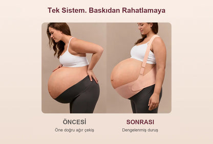 Annelora Pro Hamile Destek Bandı — Omuz Askılı Bel ve Karın Desteği
